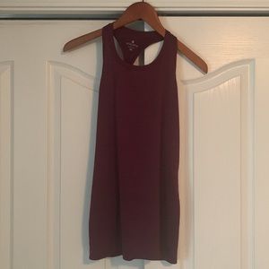 Athleta tank top with striped shear detail